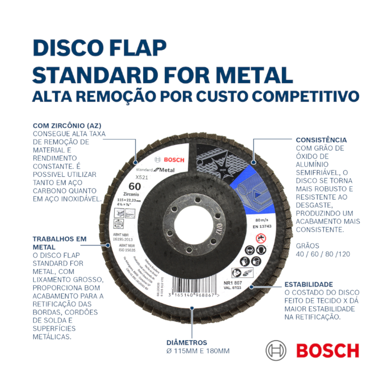 Disco flap metal 115 mm-bosch Disco flap metal 115 mm-bosch